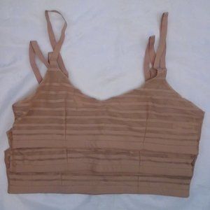 MeUndies LACE LOW SCOOP BRALETTE BRA 3ct SET NUDE